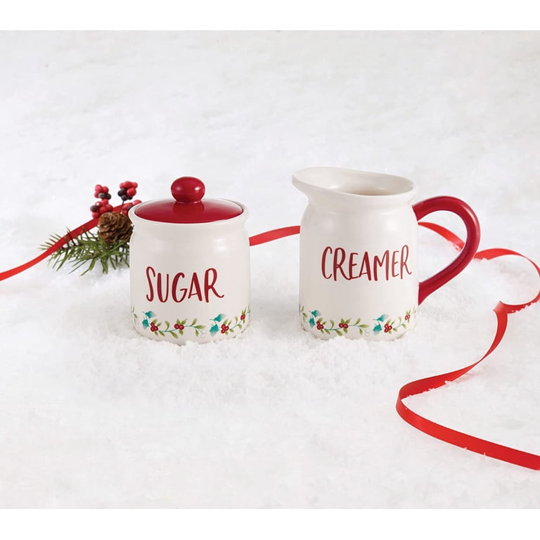 Pfaltzgraff Winterberry Red Sugar and Creamer Set photo 2