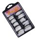 thumbnail image 4 of Soidarity BGVfive100pcs Uñas postizas de plástico francés Color sólido Media cubierta completa Uñas postizas Juegos de manicura color natural 7-13cm Soidarity MJ12850-04, 4 of 4