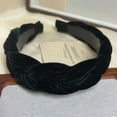 thumbnail image 2 of Velvet Braided Headband Women Hair Hoop, Stretchy Comfortable Non-Slip Hair Accessories, 2 of 5