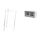 thumbnail image 1 of Mesita de noche,Mesa auxiliar de acrílico transparente,mesa auxiliar transparente de 2 niveles,Mesa pequeña de acrílico,mesita de noche pequeña,compacta,Reloj con giro automático,Reloj, 1 of 8