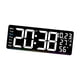 thumbnail image 4 of Reloj de pared digital con pantalla semanal, resistente, decorativo, calendario, despertador LED Blanco, 4 of 9