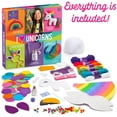 thumbnail image 3 of Unicorn-themed DIY craft kit for kids age 6+.Includes colorful materials, stickers,foam shapes,and accessories for fun,hands-on creative activities that encourage imagination and fine motor skills., 3 of 3