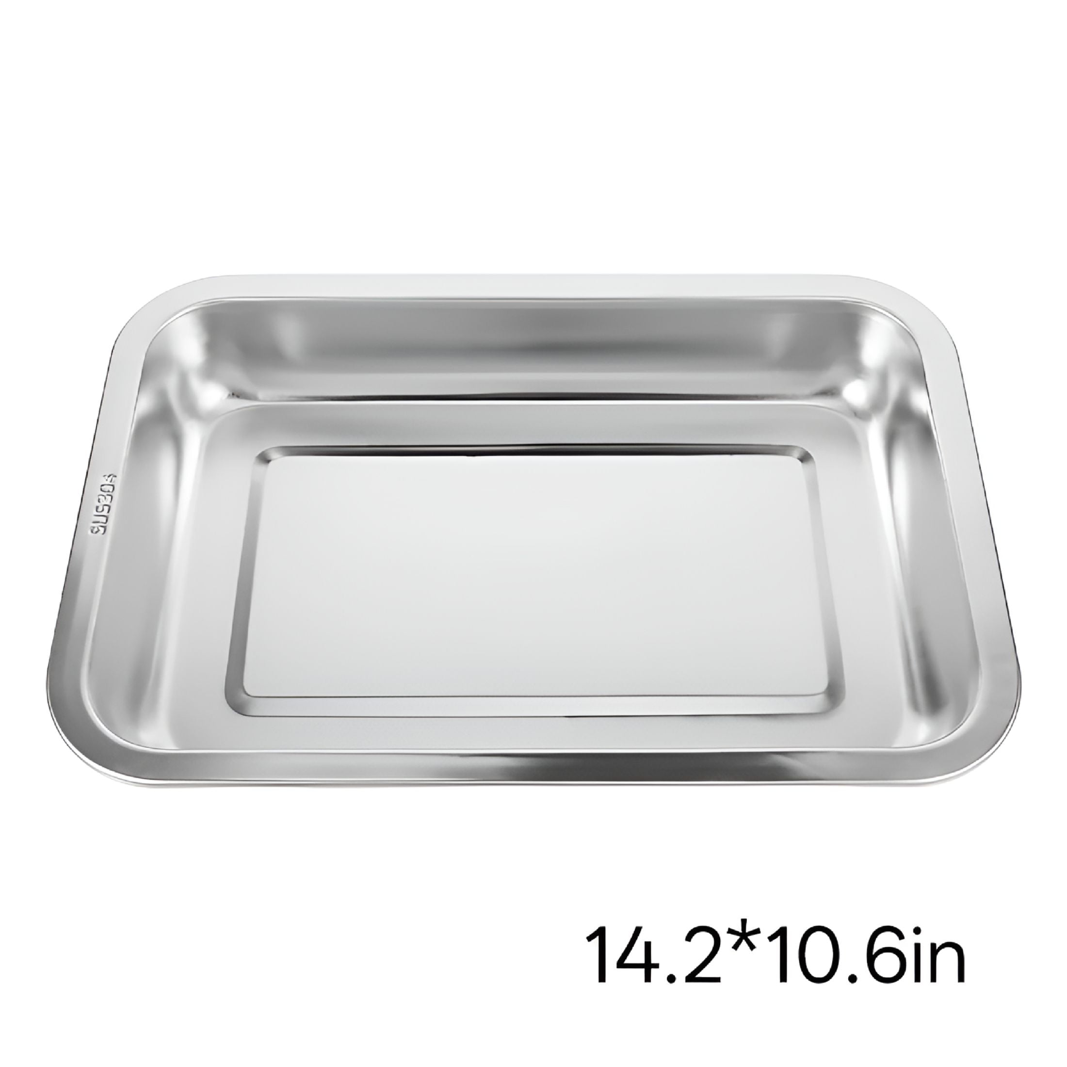 ACDANC 2026 New Large Rectangular Cat Litter Box Stainless Steel Litter Box Low Edge Open Cat Litter Box for Home, Apartment, Office, Kennel, Travel
