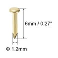 thumbnail image 3 of Uxcell 1.2x6mm Tiny Nails Iron  Plating Gold Tone 200 Pack, 3 of 5