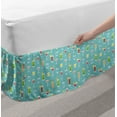 thumbnail image 2 of Cocktail Bed Skirt, Doodle Style Various Beverages in Glasses Party Fun Celebration Pattern, Elastic Bedskirt Dust Ruffle Wrap Around for Bedding Decor, 4 Sizes, Seafoam Multicolor, by Ambesonne, 2 of 2