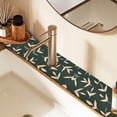 thumbnail image 2 of Yayeee Faucet Mat for Kitchen Sink 30" Diatomite Long Splash Guard Pad, Green Leaves, 2 Pack, 2 of 7