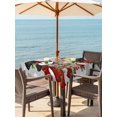 thumbnail image 2 of Outdoor Tablecloth with Umbrella Hole and Zipper, Grey Snowman Christmas Square Table Cloth 60x60 Inch Waterproof Tablecloth, Xmas Snowflake Botanical Picnic Table Cover for Patio Camping, 2 of 7