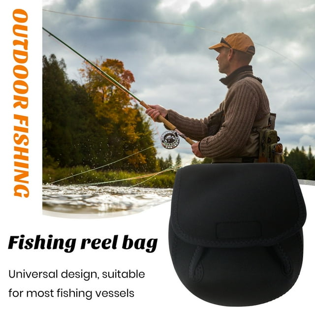LJNYFDC Accessoires de Pêche, Pochette Portable pour Moulinet de Pêche, Étui Protecteur Résistant à l'Usure et Imperméable, Attache Sécurisée pour Accessoires de Pêche