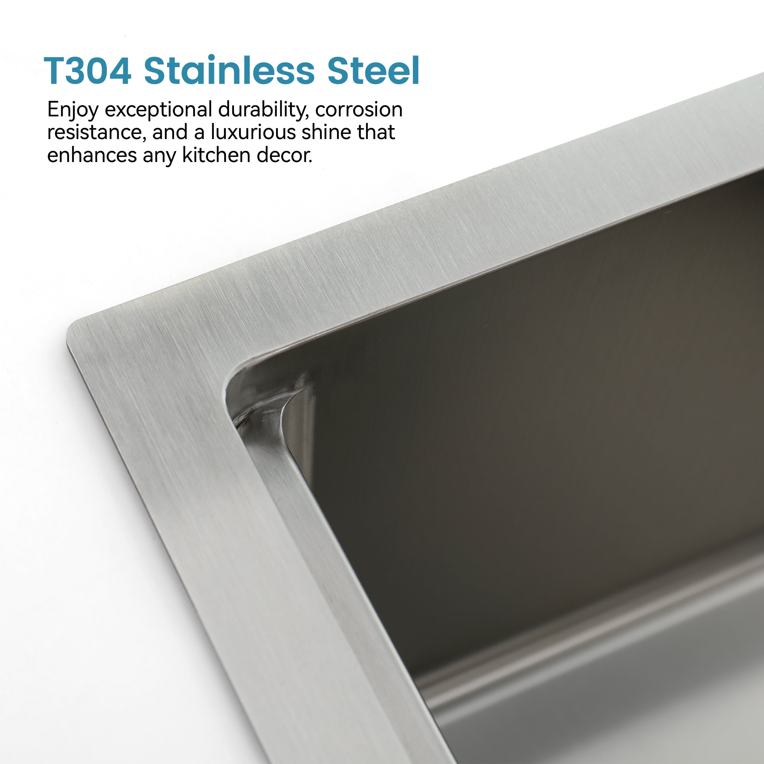 Izzovium 30"x22" Single Bowl Stainless Steel Kitchen Sink, Overmount Brushed Gray with Cutting Board & Colander, 20 Gauge 304 Steel, Sound Absorbing & Drain Grooves