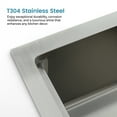 thumbnail image 6 of Izzovium 30"x22" Single Bowl Stainless Steel Kitchen Sink, Overmount Brushed Gray with Cutting Board & Colander, 20 Gauge 304 Steel, Sound Absorbing & Drain Grooves, 6 of 12