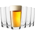 thumbnail image 1 of Juego de 6 vasos de cerveza | 19 onzas | Vasos de pinta para Lager, Pilsner, cerveza de trigo y cerveza artesanal, vasos altos transparentes | Apto para lavaplatos | Fabricado en Europa, 1 of 12