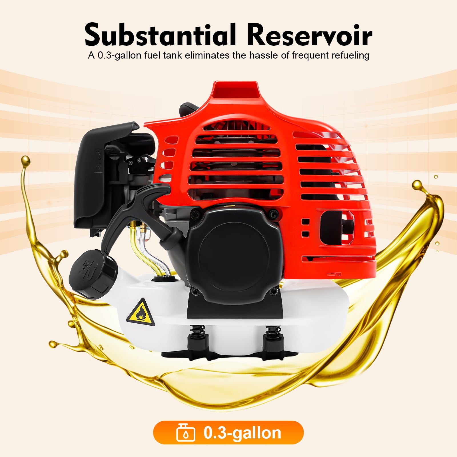 TFCFL CG520 Gardener Hedge Shears 1.4KW Grass Trimmer Chainsaw 51.7CC 2-Stroke Vibrator 6500RPM