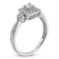 thumbnail image 2 of Exquisite Vintage Cheap Engagement Ring 0.50 Carat Princess Cut Diamond on Gold, 2 of 2