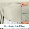 thumbnail image 6 of 400 Thread Count 4 Piece Sheet Set Deep Pocket 8 Inch 100% Egyptian Cotton Color Beige Size Olympic Queen, 6 of 7