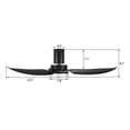 thumbnail image 6 of 45" 3 Blade Low Profile Indoor Smart Ceiling Fan with Light and Remote, 6 of 6