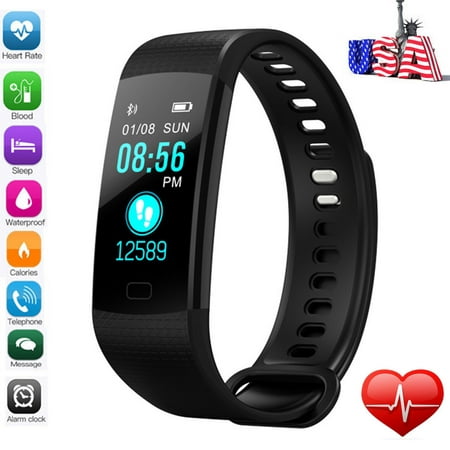2018 Smart Watch Blood Pressure Oxygen Heart Rate Fitness Sports Wrist Band Bracelet for Android iOS (Best Smartwatch For Ios 2019)