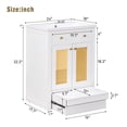 thumbnail image 4 of Harper & Bright Designs 24" Single Bathroom Vanity with Undermount Sink, Modern Bathroom Cabinet with 2 Doors, Freestanding Wooden Bathroom Vanity Combo with Resin Sink and Pull-out Footstool, White, 4 of 9