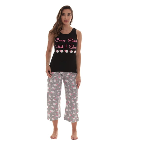 Womens Cotton Capri Pajama Sets