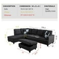 thumbnail image 2 of PonLiving 3-PCPiece Sectional Sofa Couch Set, L-Shaped Modern Sofa with Chaise Storage Ottoman and Pillows for Living Room Furniture, Right Hand Facing Sectional Sofa Set, 2 of 5