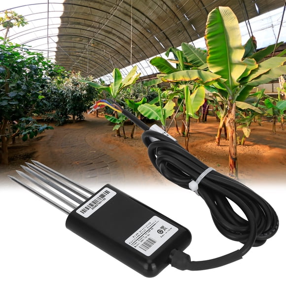 Detector De Conductividad Del Suelo, Sensor De Temperatura Y Humedad, Conveniente Sensor EC De Suelo Duradero, Sensor RS485 De PH NPK De Suelo De 5 Pines, Jardín Para Experimentos