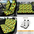 thumbnail image 2 of Yuyamidu Cute Ladybug Car Seat Cover Full Set of 14 Flower Steering Wheel Cover Green Seat Belt Covers Trash Can Rear View Mirror Cover Center Console Pad Cup Coasters Handbrake Cover Set, 2 of 7