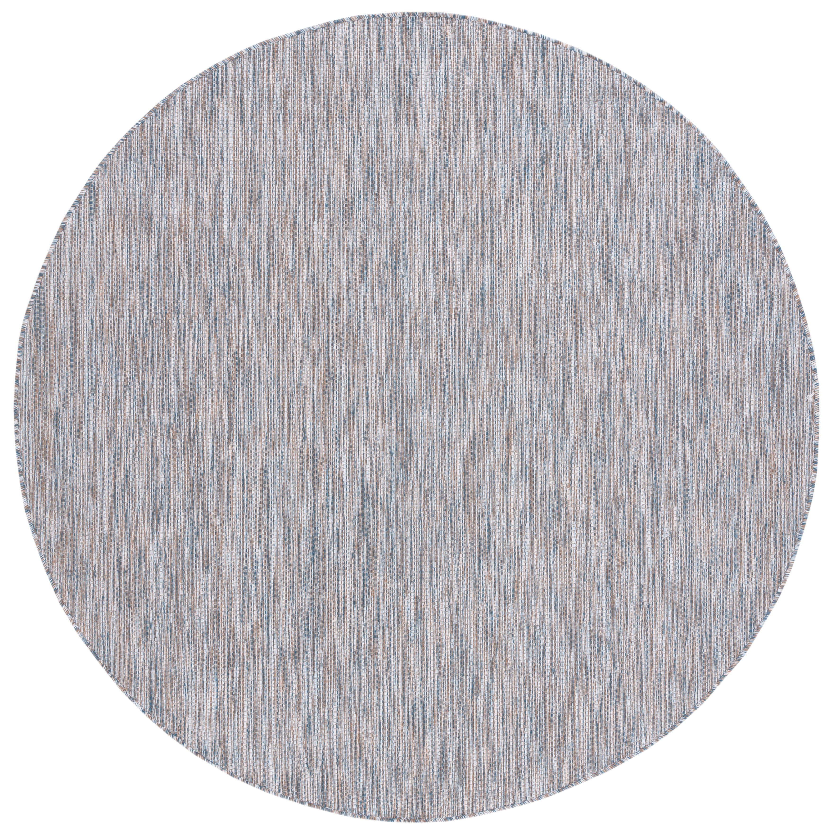 Safavieh Courtyard Emmeline Abstract Indoor/Outdoor Area Rug, Ivory Blue/Beige, 6'7" x 6'7" Round