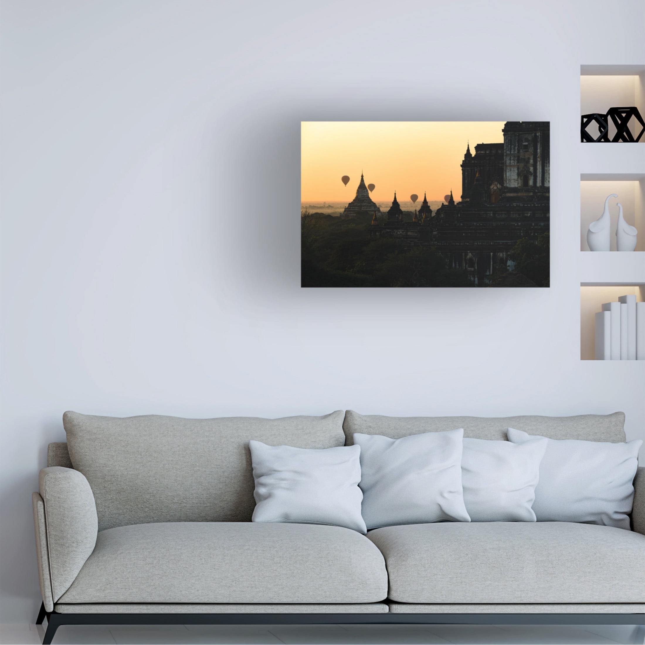 Trademark Fine Art Marco Tagliarino Sunrise in Bagan Canvas Wall Art