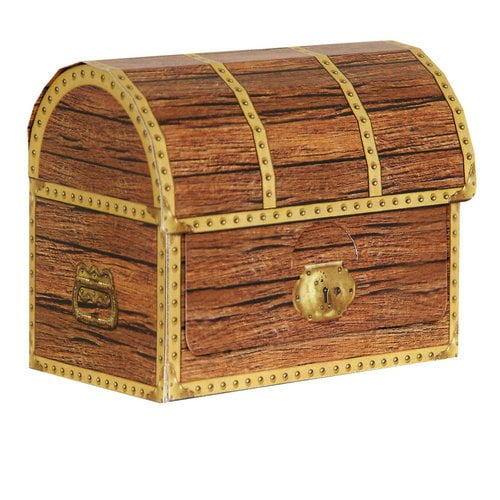 The Beistle Company 4 Piece Pirate Treasure Chest Favor Decorative Box Walmart Com Walmart Com