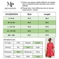 thumbnail image 4 of Mengpipi Women Summer V-neck Flared Sleeve Cake Stitching Dress Mini Dress，Red, 4 of 6