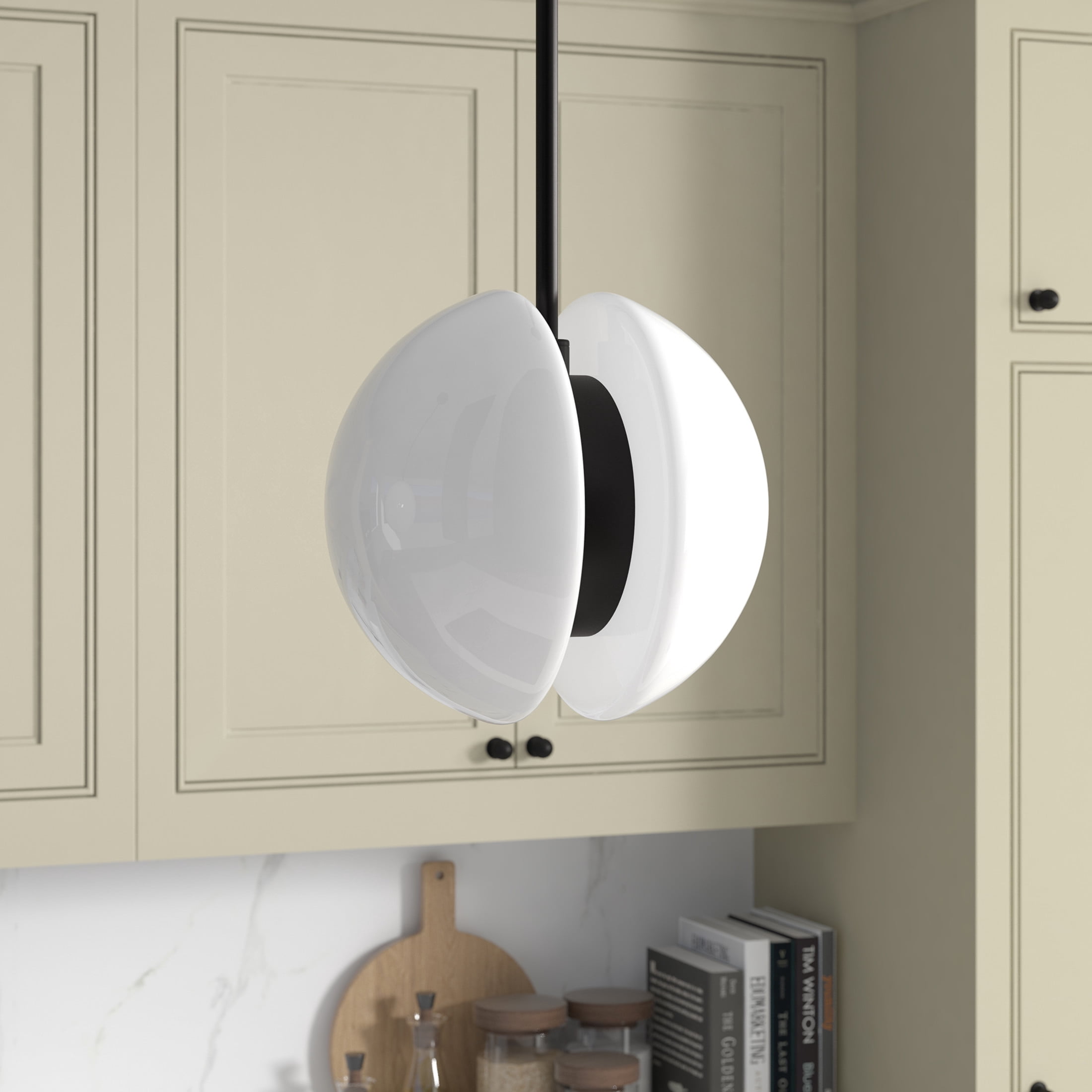 Evelyn&Zoe Modern/Contemporary 10" Wide Matte Black Pendant