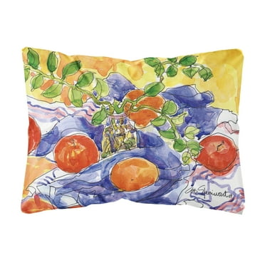 Carolines Treasures 6047PW1216 Apples Decorative Canvas Fabric Pillow 12H x16W multicolor