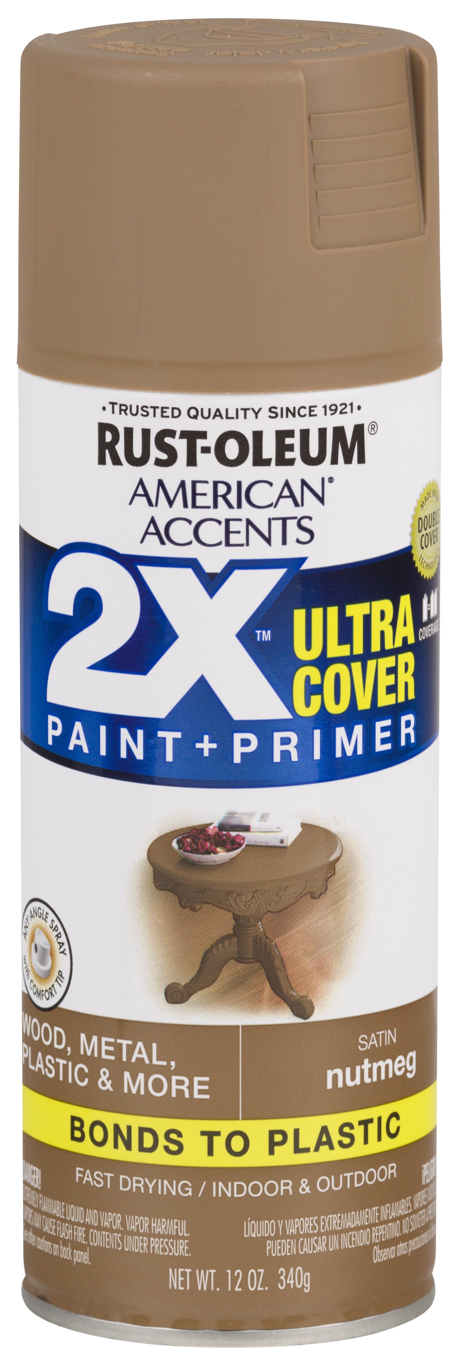Nutmeg RustOleum American Accents 2X Ultra Cover Satin Spray Paint, 12