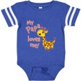 thumbnail image 3 of Inktastic My Papa Loves me- cute giraffe Boys or Girls Baby Bodysuit, 3 of 5