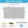thumbnail image 4 of Slat Wall Paneling Garage Slatwall Panels 4x8 ft, Slat Wall Storage Systems Garage Wall Organizer, Wall Mount Garden, PVC Wall Panels Garage Storage & Organization Products,12" x 48" Packs of 8, Grey, 4 of 10