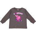 thumbnail image 3 of Inktastic I Love Hippos with Pink Hippo and Flowers Boys or Girls Long Sleeve Toddler T-Shirt, 3 of 5