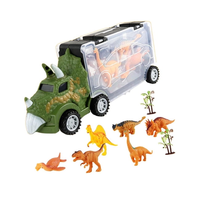 Juego de transportador de 9 piezas, transportador de dinosaurios, tamaño compacto, material educativo inercial interesante para coche, Almacenamiento y organización del hogar Dragón Triángulo Toystoory HA047131-02