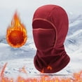 thumbnail image 2 of Bosanter Kids Winter Hats Balaclava Ski Mask Windproof Warm Adjustable with Fleece Lining Hat for Boys Girls 3-6 Years, Wine, 2 of 7