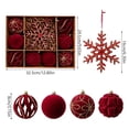 thumbnail image 3 of Dreisshy Christmas Balls Ornaments for Christmas Tree 10Pcs, Flocked Christmas Bulb Ornaments Set - Decorative Hanging Baubles, Shatterproof Christmas Decorations, Red, 3 of 7
