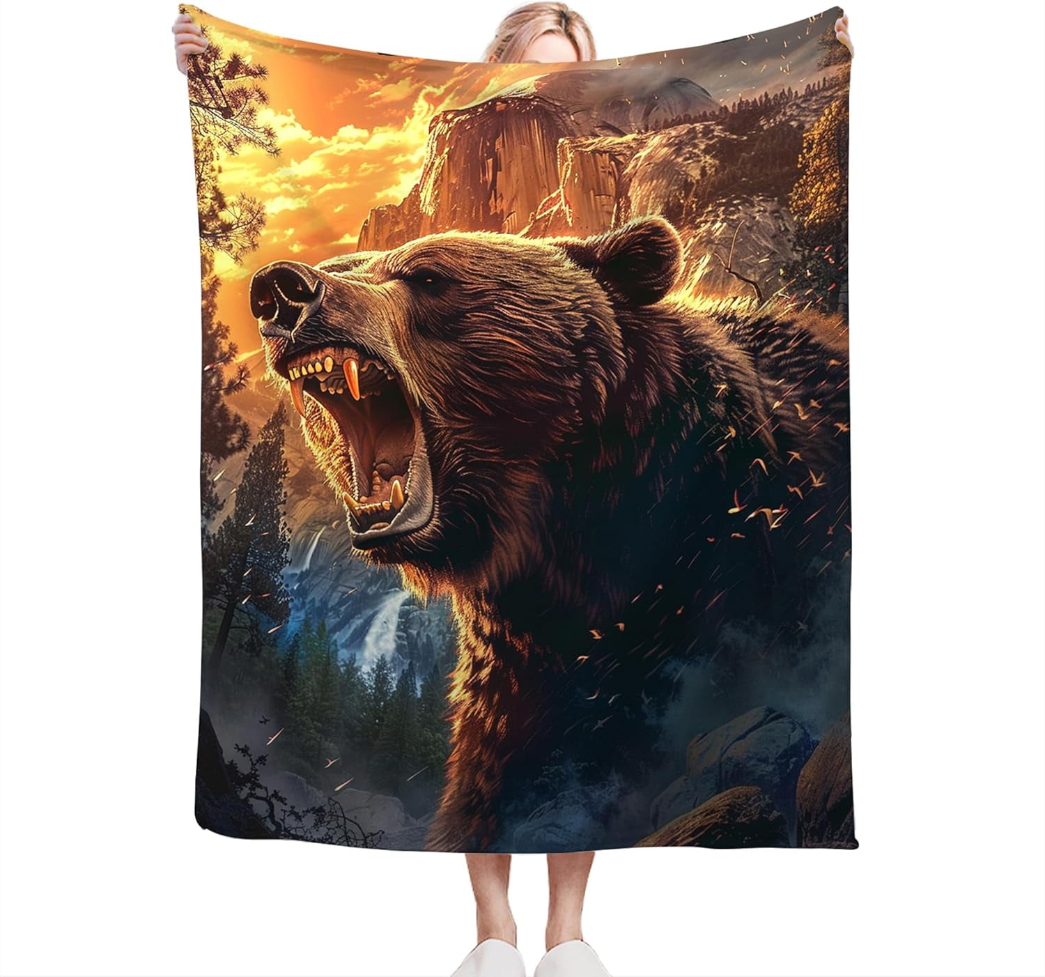 Christian Blanket Cross Hand of God Throw Blanket for Men Kids Teenagers Soft Cozy Warm Fuzzy Fleece Religious Christ Decor Blanket Gifts for Boys Women Girls Couch Sofa Bed 50"X40"