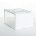 thumbnail image 2 of KAKOWELY Caja de plástico transparente para zapatos de baloncesto, resistente, para uso doméstico y comercial (blanca), 2 of 5
