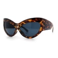 thumbnail image 5 of Womens Golden Era Trendy Thick Plastic Oversized Cat Eye Retro Sunglasses Tortoise - Black, 5 of 8