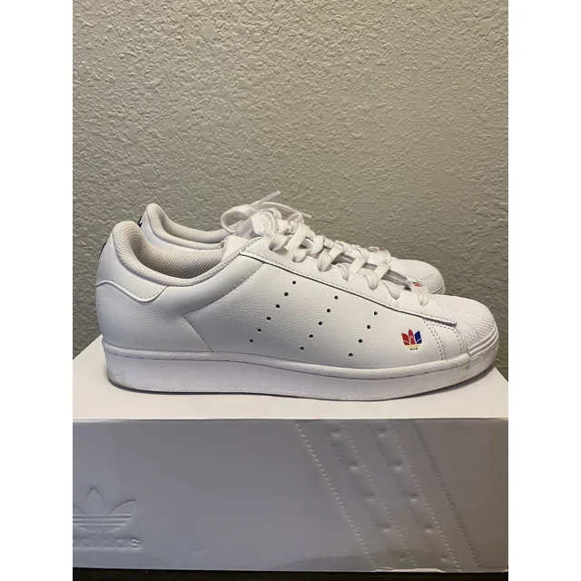 Adi-das Mens Superstar Pure FZ2153 White Casual Shoes Sneakers Size 10 Worn 1x