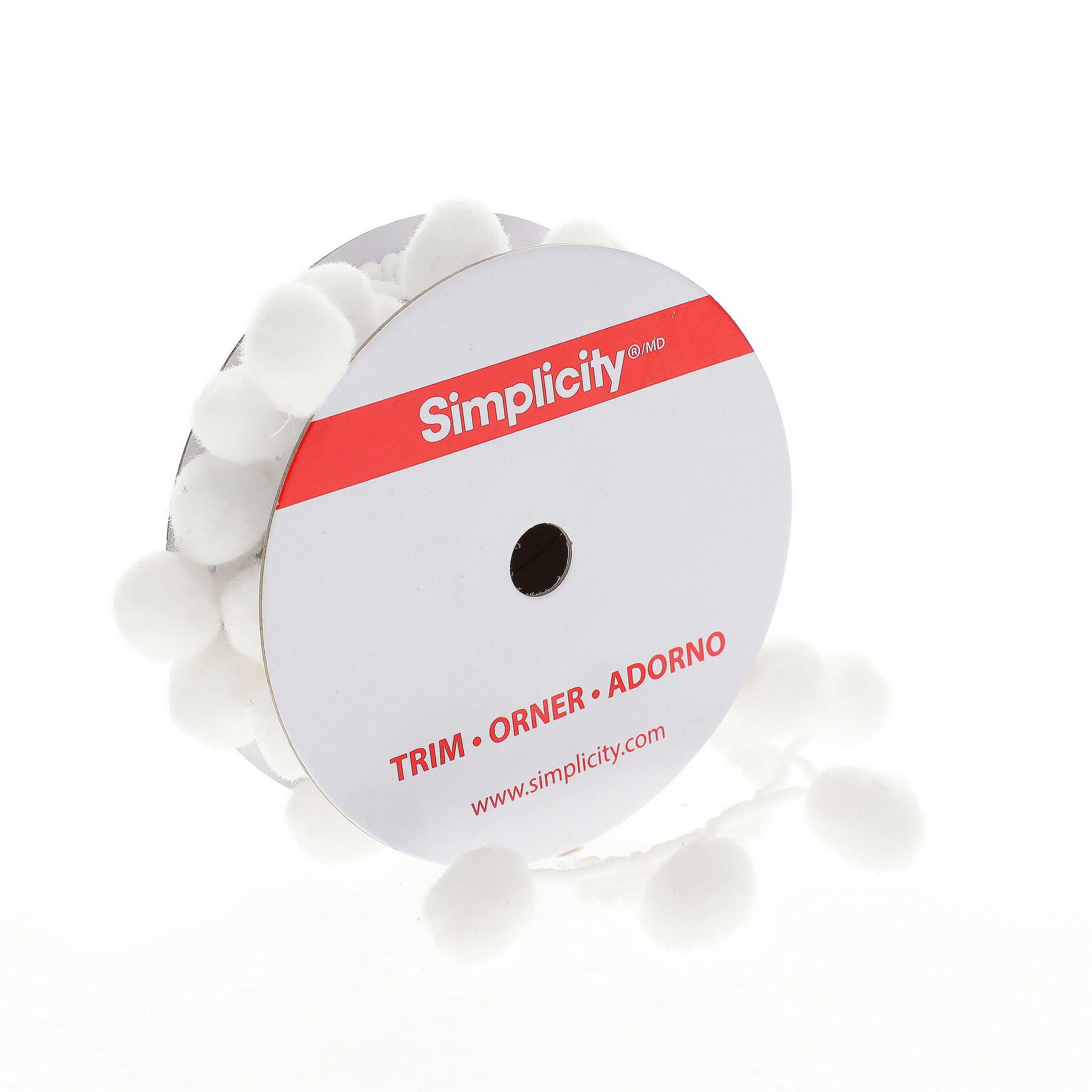 Jumbo Pom Pom Trim - 002 - White – Sewing Wholesale
