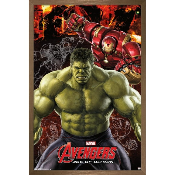Marvel Cinematic Universe - Avengers - Age of Ultron - Hulk Wall Poster, 14.725" x 22.375", Framed