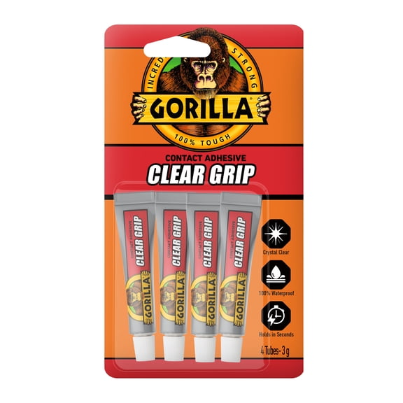 Gorilla Clear Grip Contact Glue 5g Mini Tubes, 4 Count. Assembled Product Weight