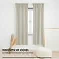 thumbnail image 2 of Deconovo Room Darkening Curtains & Drapes Rod Pocket Blackout Curtains for Bedroom Living Room, Set of 2, 42 x 63 inch, Light Beige, 2 of 7