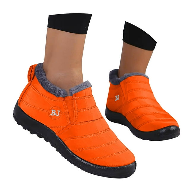 Mepaouo Bottes de Neige pour Femmes Imperméables Bottillons d'Hiver Confortables pour l'Extérieur à Enfiler Chaussures de Marche