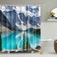 thumbnail image 3 of Pretty Comy 70 x 70 Inches HD Seascape Printed Polyester Shower Curtains with 12 C-Shape Plastic Hanging Hooks Beautiful Bath Decor, 3 of 5