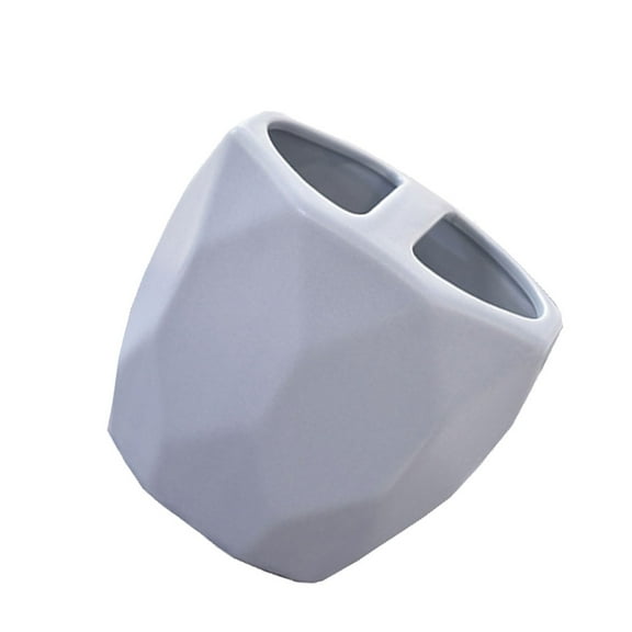 FELTECHELECTR Ceramic Toothbrush Holder for Storage and Artistic Design Bathroom Supply Grey 1pc