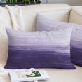 thumbnail image 2 of Purple Ombre Pillow Covers 12"x20", Modern Abstract Art Ocean Oil Painting Soft Brushed Microfiber Breathable Throw Pillow Covers, Decorative Pillowcase with Zipper for Couch Sofa Bedroom Living Room, 2 of 9